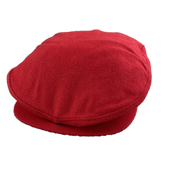 Vintage Nike Newsboy Wool Blend Cap Hat Red XL GolfMade in USA Cabbie Academia